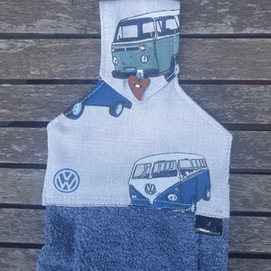 Konyhai kéztörlő, VW retro busz - Meska.hu