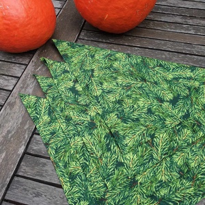 2 db textil szalvéta, zöld tűleveles, Otthon & Életmód, Konyhafelszerelés, tálalás, Konyhai textil, Szalvéta, Varrás, MESKA