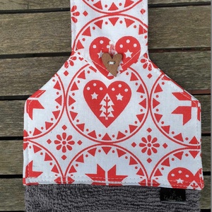 Konyhai törlő, piros-fehér skandináv stílus, Otthon & Életmód, Konyhafelszerelés, tálalás, Konyhai textil, Konyharuha & Törlőkendő, Varrás, MESKA