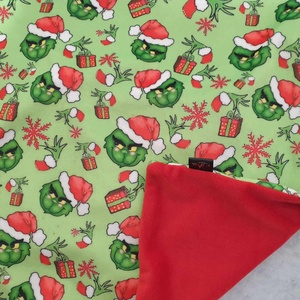 Plüss párnahuzat,  Grinch - karácsony - karácsonyi lakásdekoráció - karácsonyi lakásdíszek - Meska.hu