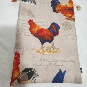 Kenyeres zsák PUL béléssel, mókás kakasok - táska & tok - bevásárlás & shopper táska - kenyeres zsák - Meska.hu