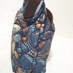 Uzsonnás táska,  különleges  kék kövek,  vízlepergető anyagból - táska & tok - uzsonna- & ebéd tartó - ebéd tasak, doboz - Meska.hu