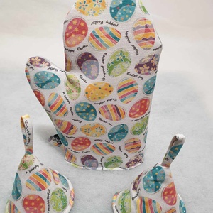 Edényfogó kesztyű, húsvéti tojások - otthon & életmód - konyhafelszerelés, tálalás - konyhai textil - edényfogó & edényfedő - Meska.hu