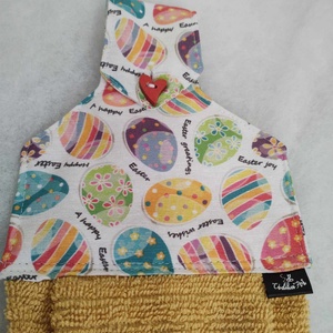 Konyhai kéztörlő szett, tojás mintás - otthon & életmód - konyhafelszerelés, tálalás - konyhai textil - konyharuha & törlőkendő - Meska.hu