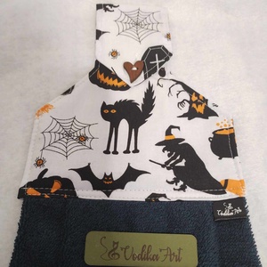 Konyhai kéztörlő, halloween..., Otthon & Életmód, Dekoráció, Halloween, Halloweeni dekoráció, Varrás, MESKA