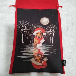 Mikulás zsák, tacskó mikusapiban..... - karácsony - mikulás - mikulás zsák - Meska.hu