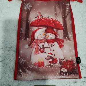 Mikulás zsák, hóemberek kutyával....... - karácsony - mikulás - mikulás zsák - Meska.hu