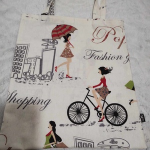 Öko szatyor, bevásárló táska, fashion girl..., Táska & Tok, Bevásárlás & Shopper táska, Shopper, textiltáska, szatyor, Varrás, MESKA