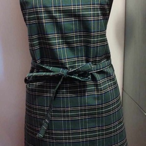 Kötény, zöld skót kockás, Otthon & Életmód, Konyhafelszerelés, tálalás, Konyhai textil, Kötény, Varrás, MESKA