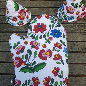 Edényfogó szett kalocsai mintás 1 pár - otthon & életmód - konyhafelszerelés, tálalás - konyhai textil - edényfogó & edényfedő - Meska.hu