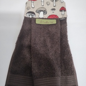 Gombás  konyhai kéztörlő - otthon & életmód - konyhafelszerelés, tálalás - konyhai textil - konyharuha & törlőkendő - Meska.hu