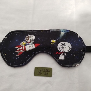 Alvómaszk, Snoopy az űrben..., Szépségápolás, Arcápolás, Alvómaszk, szemmaszk, Varrás, MESKA