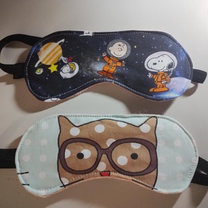 Alvómaszk, Snoopy az űrben... - szépségápolás - arcápolás - alvómaszk, szemmaszk - Meska.hu