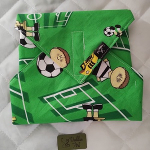 Snackbag,  foci, zöld-fehér - táska & tok - uzsonna- & ebéd tartó - szendvics csomagoló - Meska.hu