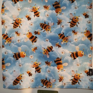 NoWaste, újraszalvéta, méhecskék - táska & tok - uzsonna- & ebéd tartó - szendvics csomagoló - Meska.hu