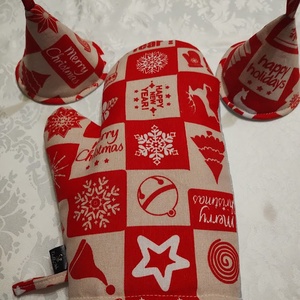 Edényfogó kesztyű 2 db fülfogóval, Otthon & Életmód, Konyhafelszerelés, tálalás, Konyhai textil, Edényfogó & Edényfedő, Varrás, MESKA