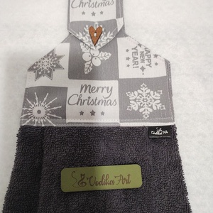 Konyhai kéztörlő,  Merry Christmas - Meska.hu