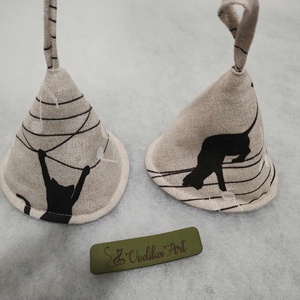 Manósapka, fülfogó, cicák kottában rosszalkodnak, Otthon & Életmód, Konyhafelszerelés, tálalás, Konyhai textil, Edényfogó & Edényfedő, Varrás, MESKA