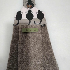 Konyhai kéztörlő,  durcás cicák... - otthon & életmód - konyhafelszerelés, tálalás - konyhai textil - konyharuha & törlőkendő - Meska.hu