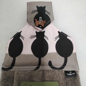 Konyhai kéztörlő,  durcás cicák..., Otthon & Életmód, Konyhafelszerelés, tálalás, Konyhai textil, Konyharuha & Törlőkendő, Varrás, MESKA