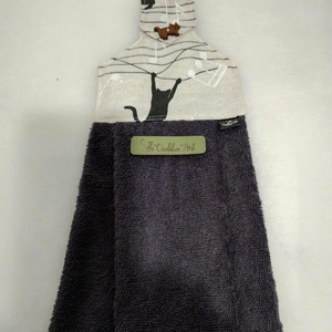 Konyhai kéztörlő, cicus rosszalkodik a kottában - otthon & életmód - konyhafelszerelés, tálalás - konyhai textil - konyharuha & törlőkendő - Meska.hu