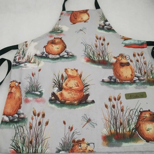Capybarák,  gyerek kötény 10-14 évesre, Otthon & Életmód, Konyhafelszerelés, tálalás, Konyhai textil, Kötény, Varrás, MESKA