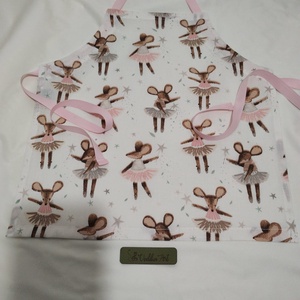 Ballettozó egérkék,  gyerek kötény 3-6 évesre, Otthon & Életmód, Konyhafelszerelés, tálalás, Konyhai textil, Kötény, Varrás, MESKA