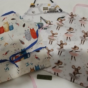 Ballettozó egérkék,  gyerek kötény 3-6 évesre - otthon & életmód - konyhafelszerelés, tálalás - konyhai textil - kötény - Meska.hu