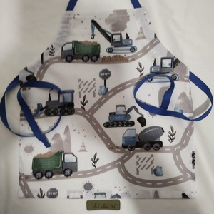 Munkagépek, gyerek kötény 3-6 évesre - Meska.hu