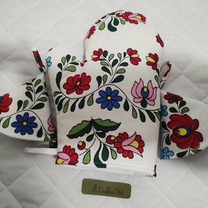 Edényfogó szett kalocsai mintás - Meska.hu