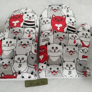 Jó fejek a cicafejek edényfogó kesztyű, 1 pár - Meska.hu