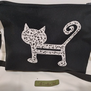 A zene az egy szerelem..... macskazene, Táska & Tok, Kézitáska & válltáska, Válltáska, Varrás, MESKA