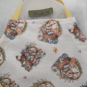 Nyuszkók,   gyerek kötény 3-6 évesre, - Meska.hu