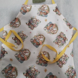 Nyuszkók,   gyerek kötény 3-6 évesre, - otthon & életmód - konyhafelszerelés, tálalás - konyhai textil - kötény - Meska.hu