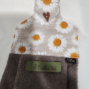 Kamilla virágok.......kéztörlő  - otthon & életmód - konyhafelszerelés, tálalás - konyhai textil - konyharuha & törlőkendő - Meska.hu