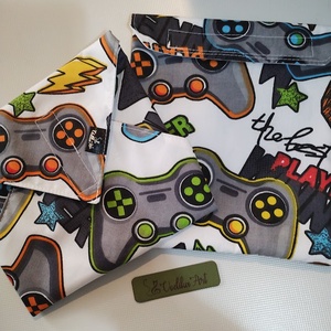 NoWaste, újraszalvéta és snackbag, gamer - Meska.hu