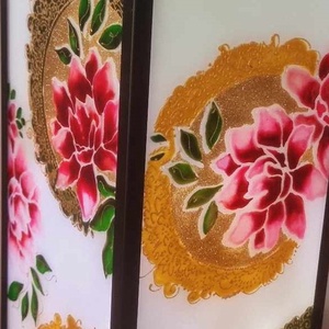 Mandala lámpás virágokkal - üvegefestett elegáns gyertyatartó - otthon & életmód - dekoráció - spiritualitás - mandala - Meska.hu