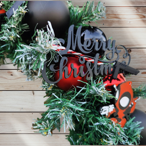 Deadpool ajtódísz - karácsony - adventi díszek - adventi ajtódísz - Meska.hu