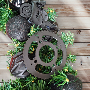 Karácsonyi motoros ajtódísz - karácsony - adventi díszek - adventi ajtódísz - Meska.hu