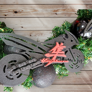 Karácsonyi motoros ajtódísz - karácsony - adventi díszek - adventi ajtódísz - Meska.hu