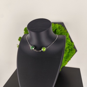 Izlandi zuzmó nyaklánc lávakővel - ékszer - nyaklánc - gyöngyös nyaklánc - Meska.hu