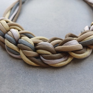 Desert sand - paracord nyaklánc - ékszer - nyaklánc - statement nyaklánc - Meska.hu