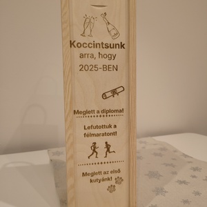 Szilveszteri ajándék doboz - otthon & életmód - konyhafelszerelés, tálalás - italos kellékek - boros díszdoboz - Meska.hu