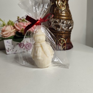 Hóember formagyertya, Otthon & Életmód, Gyertya, illat, aroma, Gyertya, Gyertya-, mécseskészítés, MESKA