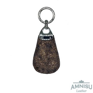 Sötétbarna márványmintás csepp alakú swarovski köves bőr kulcstartó H9002 - táska & tok - kulcstartó & táskadísz - kulcstartó - Meska.hu