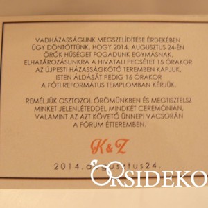 Fényképes esküvői meghívó, egylapos - esküvő - meghívó & kártya - meghívó - Meska.hu