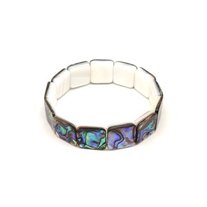 Gyöngyház kagyló négyzet ásvány karkötő 16�16mm, Ékszer, Karkötő, Ásványkarkötő, , MESKA