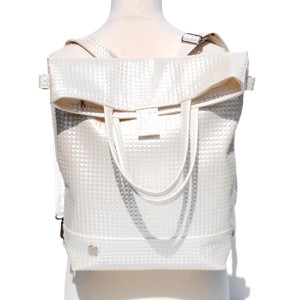SuziartBag Krém fényes kockás 2in1 hátizsák - táska & tok - kézitáska & válltáska - válltáska - Meska.hu