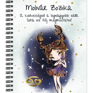 Személyre szabható - Barna hajú Csini Rák lány mintás A5-ös füzet, Otthon & Életmód, Papír, írószer, Jegyzetfüzet & Napló, , MESKA