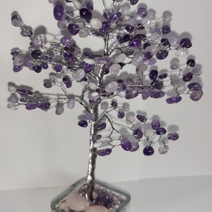 Ametiszt fa - otthon & életmód - dekoráció - asztal és polc dekoráció - gyöngyfa, ásványfa - Meska.hu